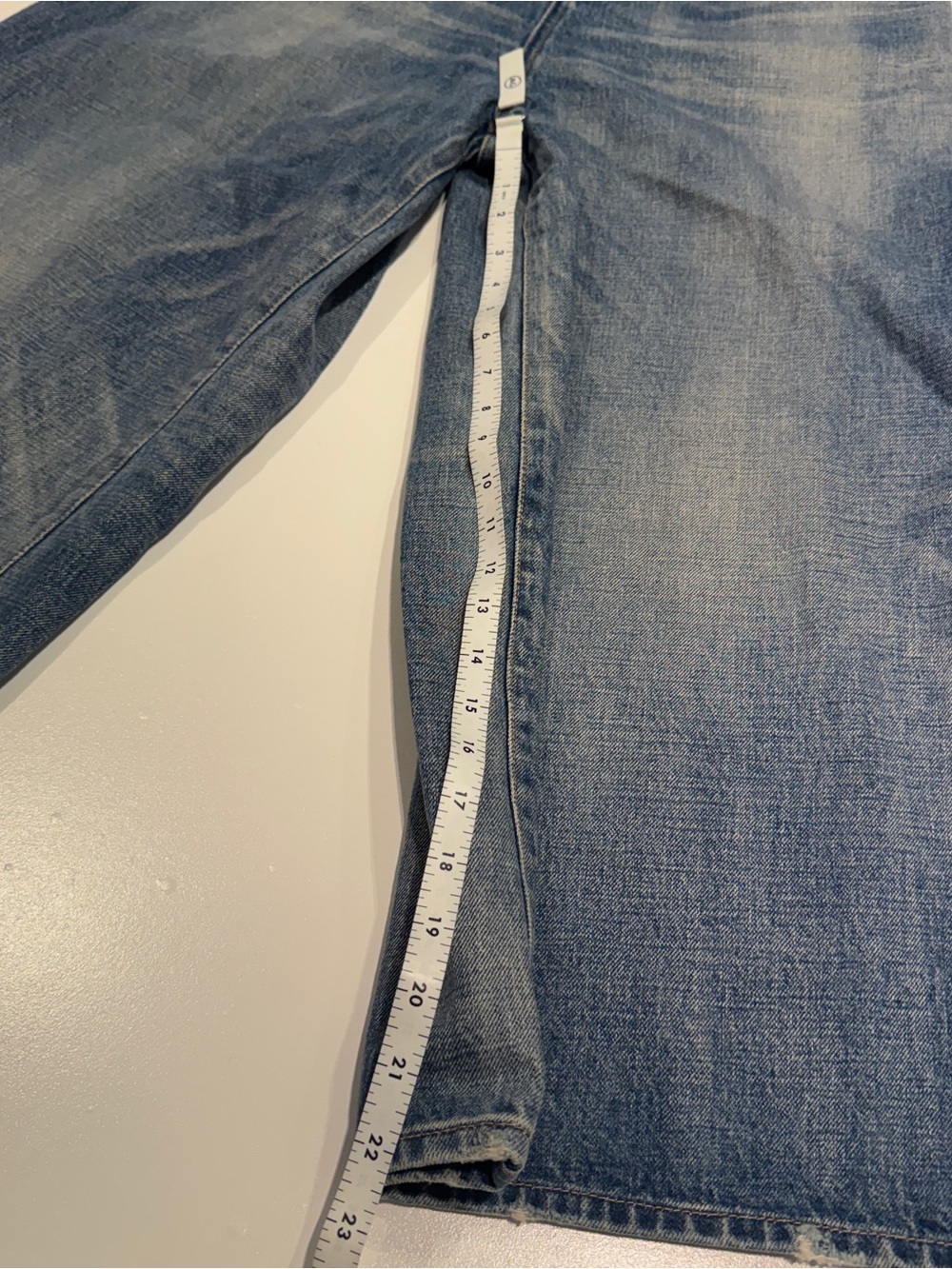 Celine Wide Leg High Rise Jeans Faded Blue 26 - Picture 9 of 12